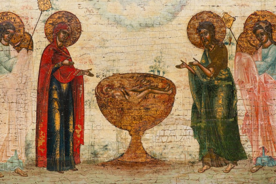 [Редкий сюжет] Икона "Агнец Божий. Грехи мира" ("Святая Евхаристия. Мелисмос")
