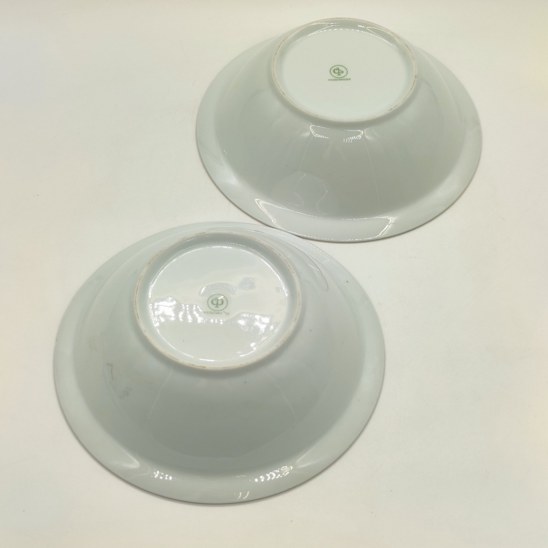 Пара салатников "Мадонна", фарфор, люстр, деколь, золочение, Colditz (Кольдиц), ГДР, 1960-1990 гг.