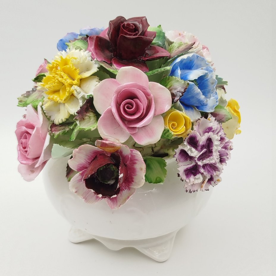 Статуэтка "Роскошный букет в вазе", Royal Adderleys, фарфор, Великобритания, 1950-1970 гг.