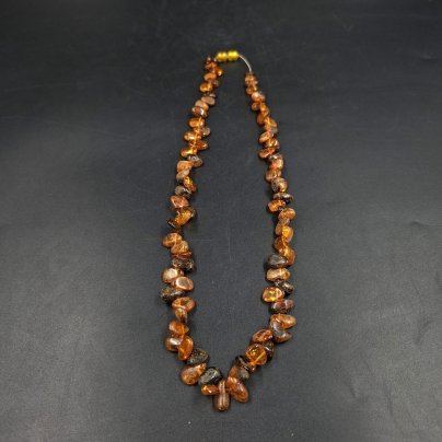 Бусы винтажные с бусинами различных форм, янтарь, СССР, 1970-1990 гг.