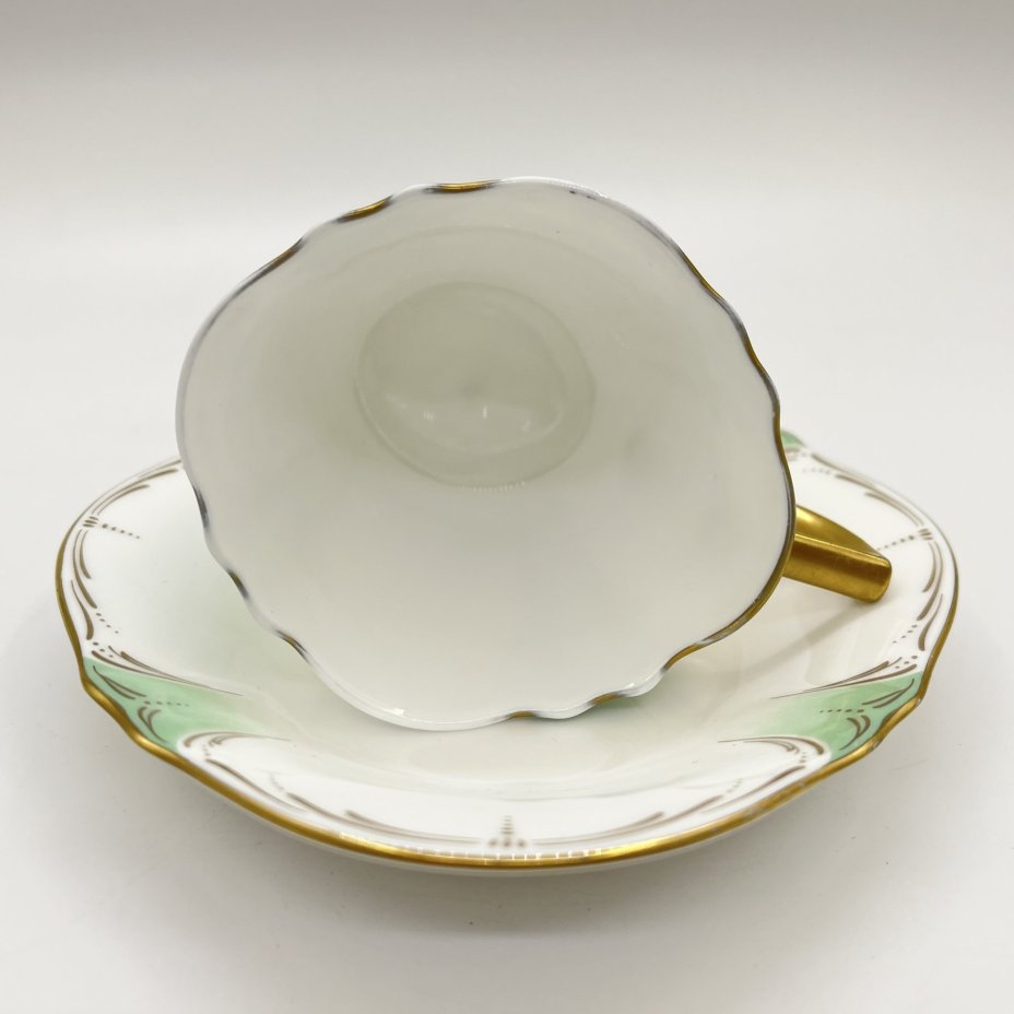 Чайная пара, фарфор, золочение, Nikko, Япония, 1980-1990 гг., Nikko