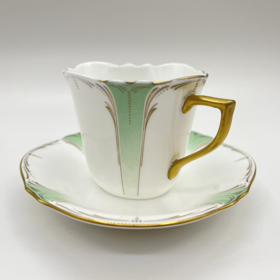 Чайная пара, фарфор, золочение, Nikko, Япония, 1980-1990 гг., Nikko