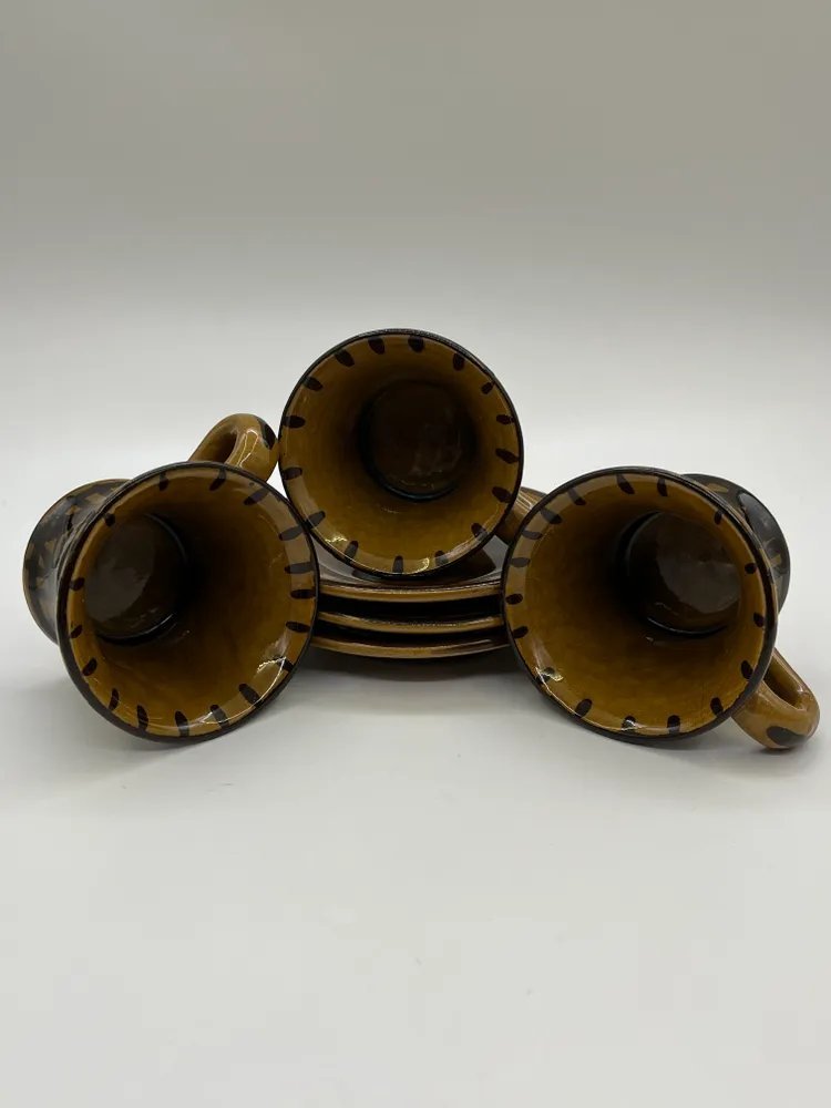 Набор из 3-х кофейных пар, керамика, СССР, 1970-1990 гг.