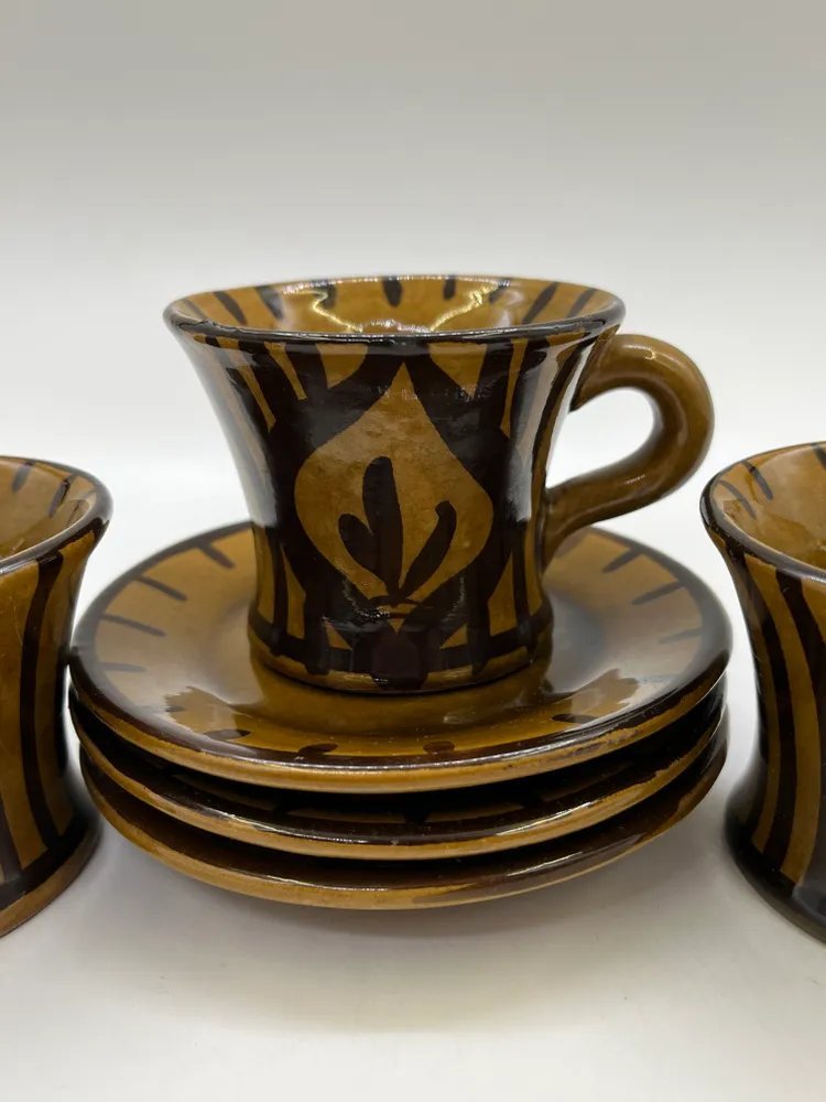 Набор из 3-х кофейных пар, керамика, СССР, 1970-1990 гг.
