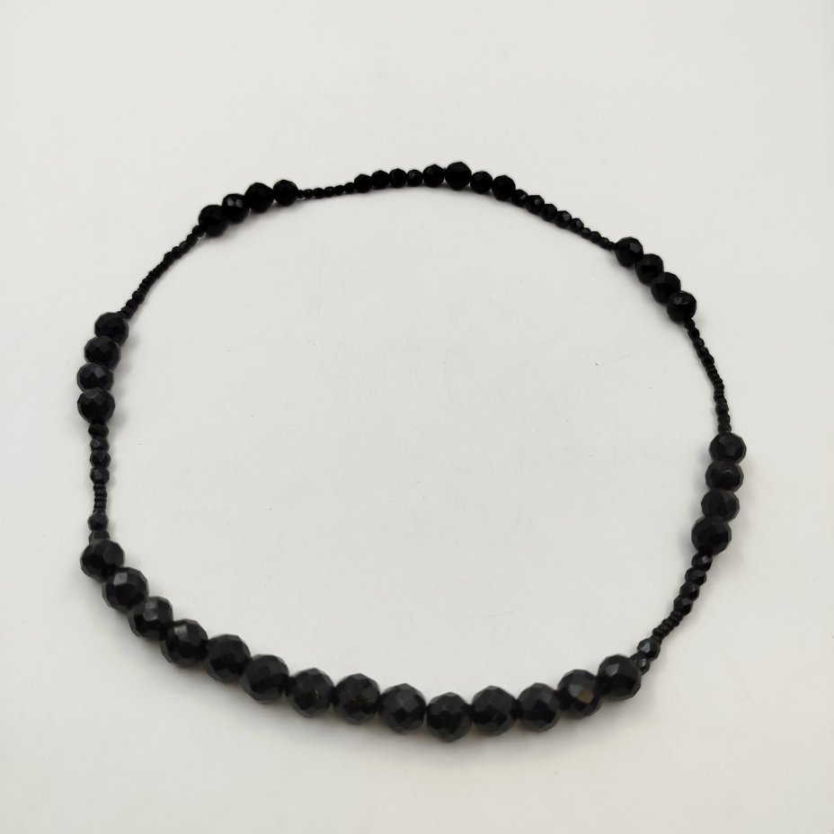 Бусы черного цвета, стекло, Чехия, 1980-2010 гг.