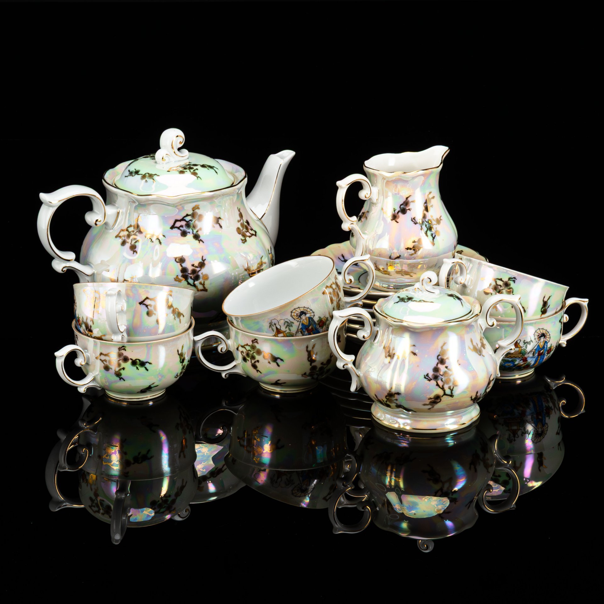 Сервиз чайный "Гейша" на 6 персон (15 предметов)