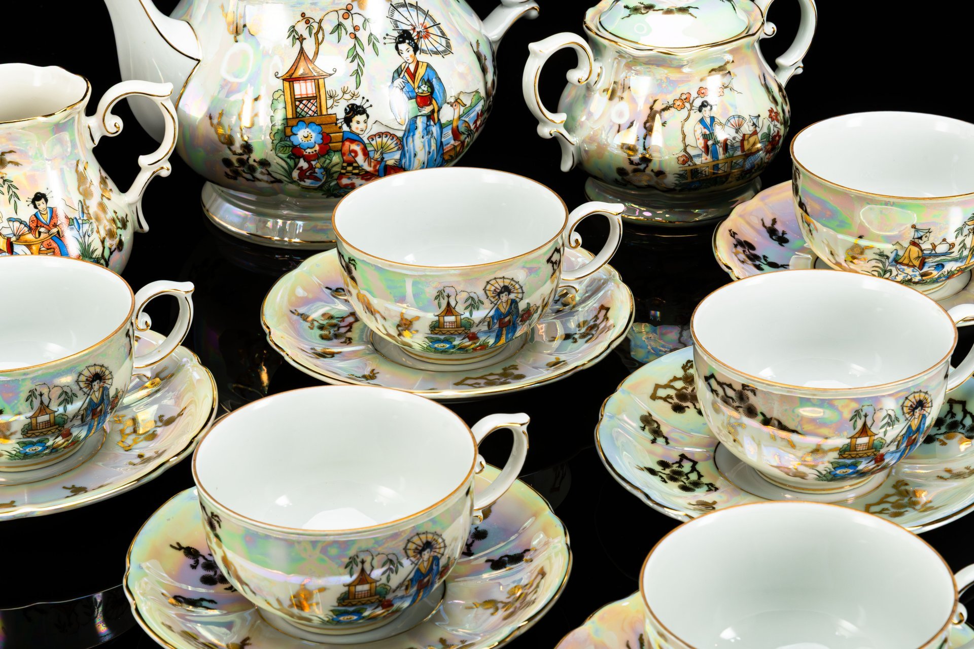 Сервиз чайный "Гейша" на 6 персон (15 предметов)