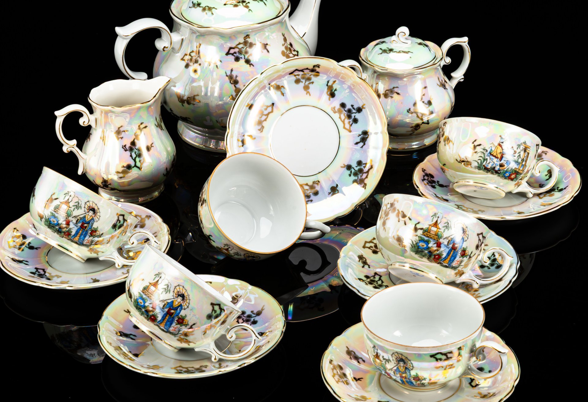 Сервиз чайный "Гейша" на 6 персон (15 предметов)