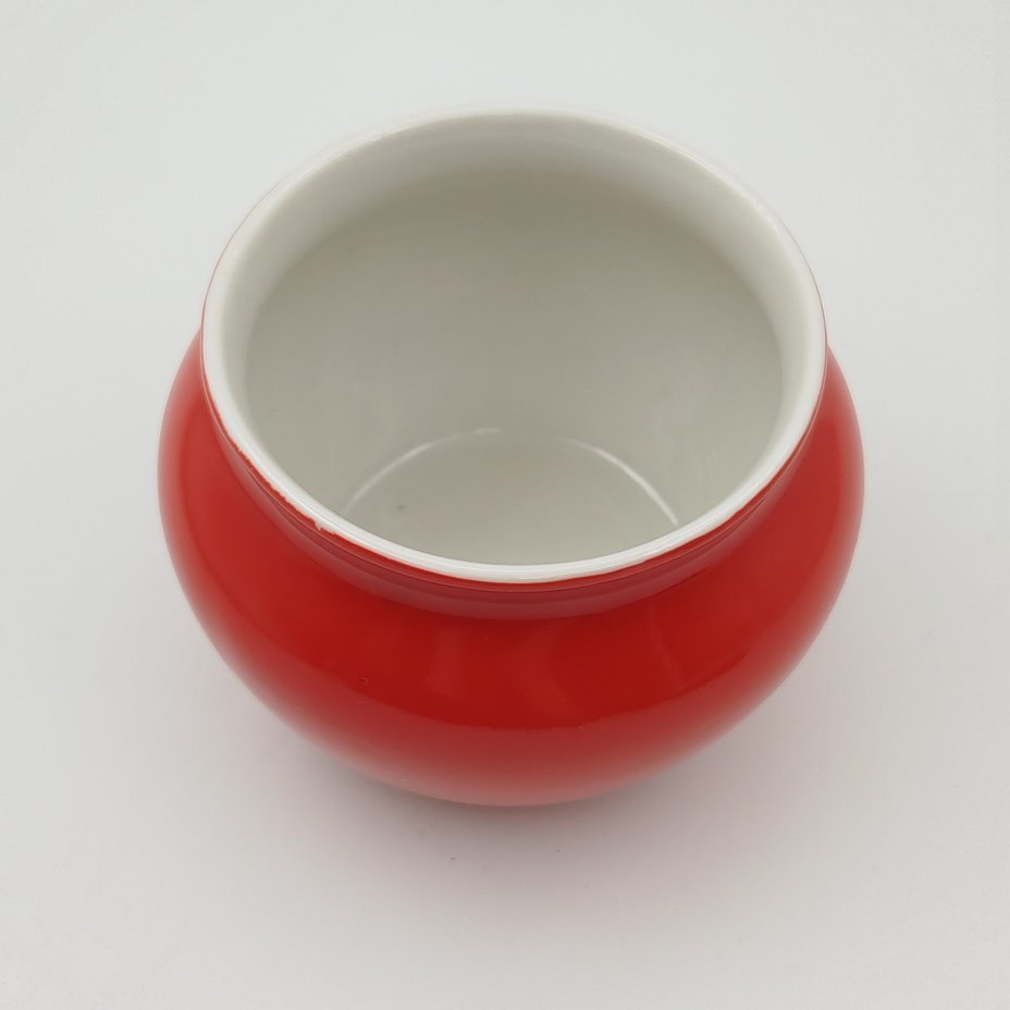 Вазочка, фарфор, крытье, Дмитровский фарфоровый завод (ДФЗ Вербилки), СССР, 1940-1954 гг.