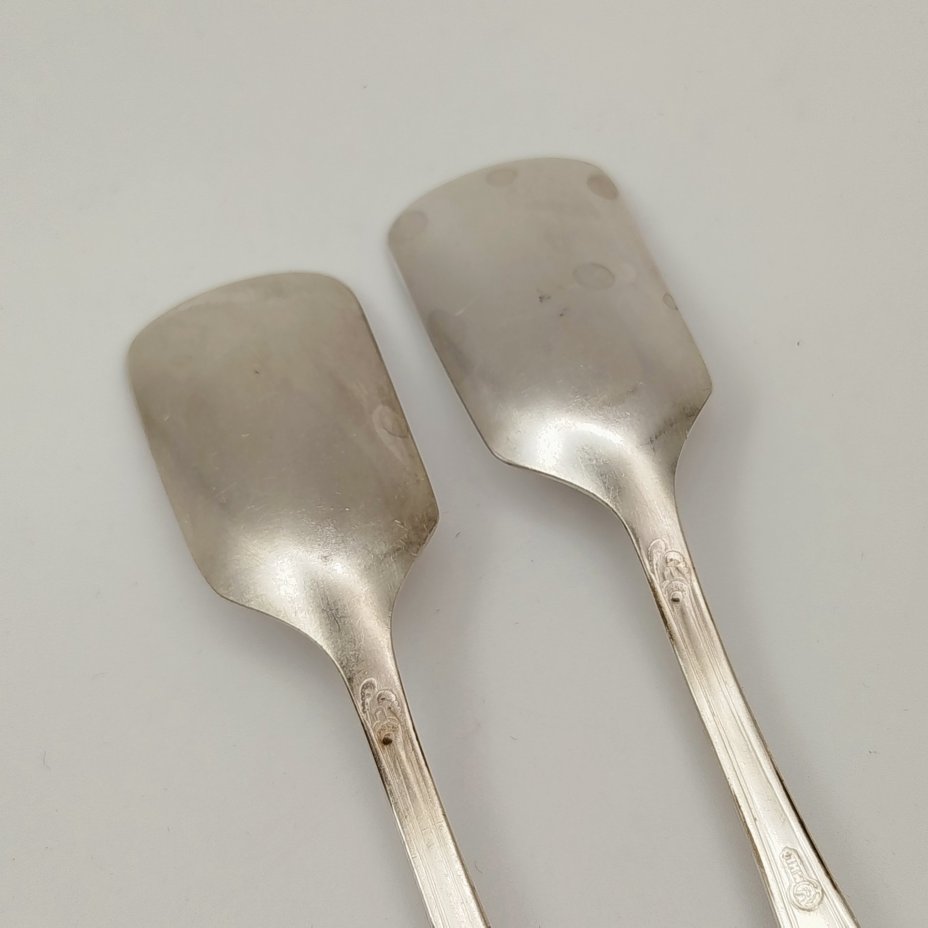 Пара лопаток для сахара "Пламя", мНЦ (медь-никель-цинк), Кольчугинский завод цветных металлов, СССР, 1960-1990 гг.