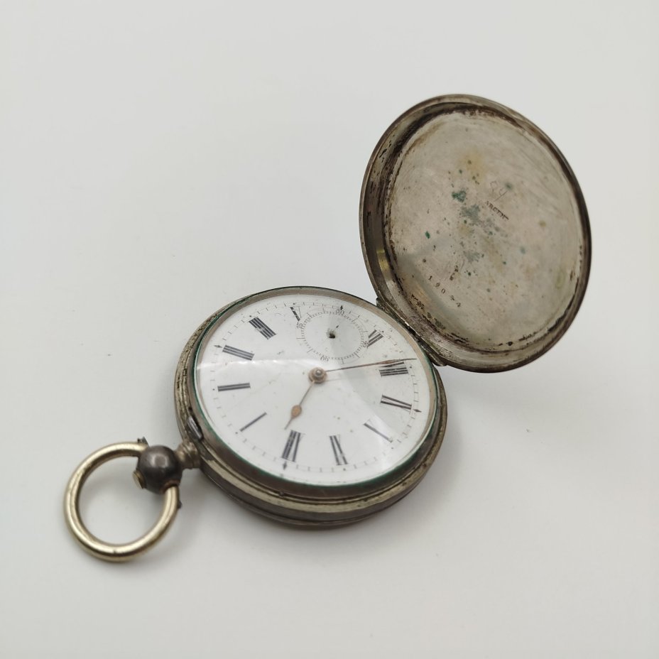 Карманные часы, металл, серебрение, стекло, Западная Европа, 1890-1920 гг.