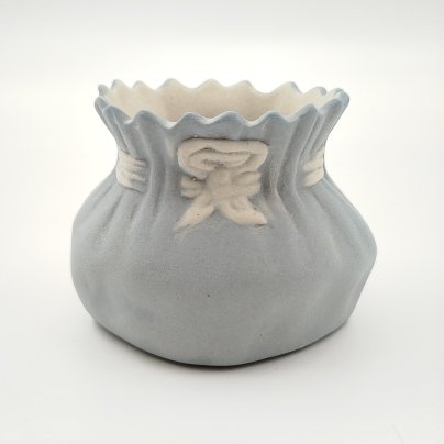 Ваза миниатюрная в виде мешочка с белым бантом