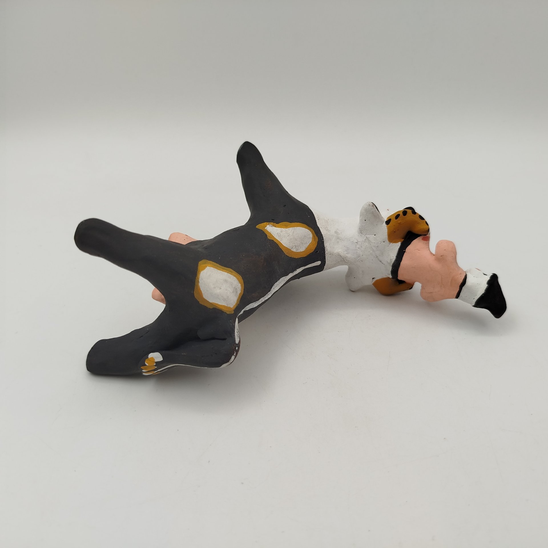 Игрушка корова с пастухом, Каргопольская игрушка