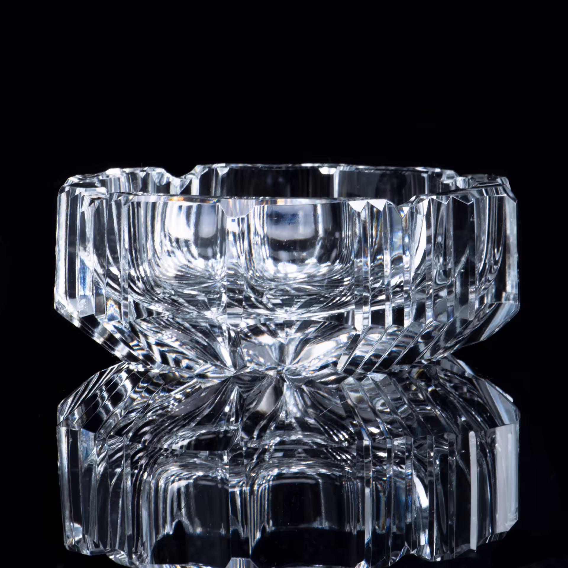Пепельница, хрусталь, алмазная грань, СССР, 1970-1990 гг.