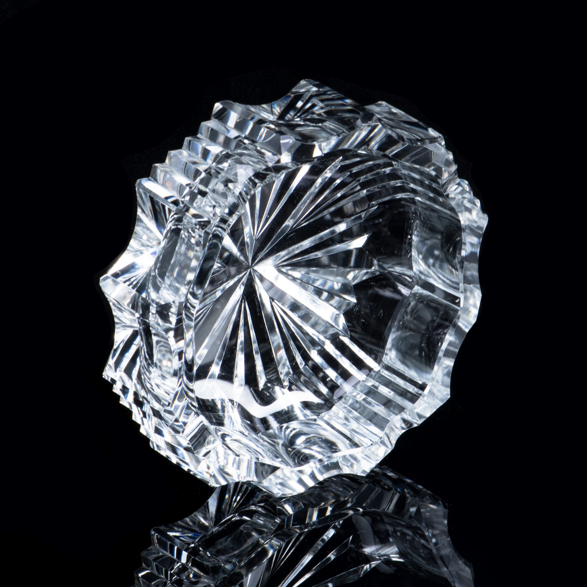 Пепельница, хрусталь, алмазная грань, СССР, 1970-1990 гг.