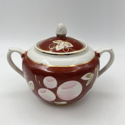 Сахарница из сервиза "Слива", автор А.А.Чекулина