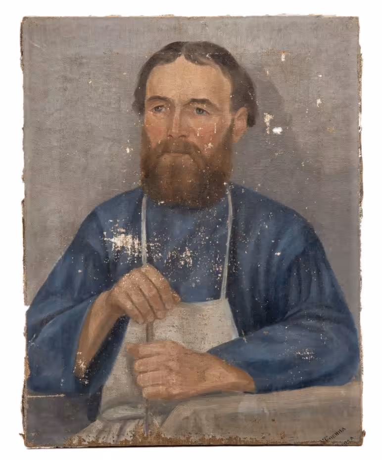 Картина "Кустарь" ("Ремесленник"), автор Мария Тювина