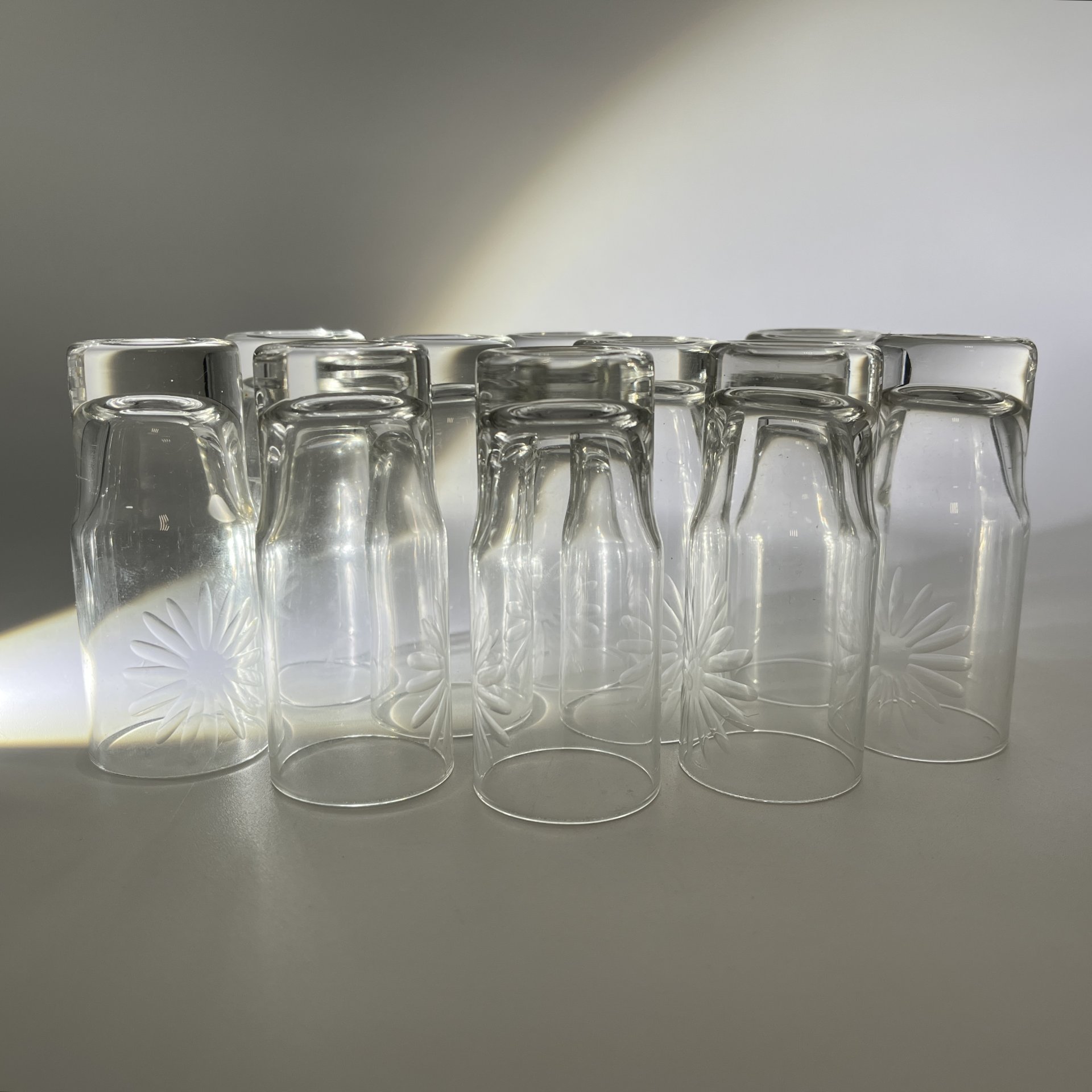 Набор стопок на 10 персон, стекло, СССР, 1980-1990 гг.