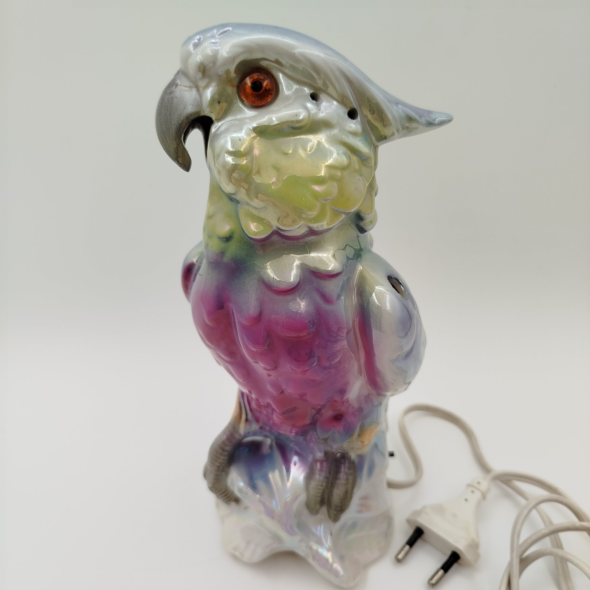 Лампа настольная (ночник) "Попугай какаду"