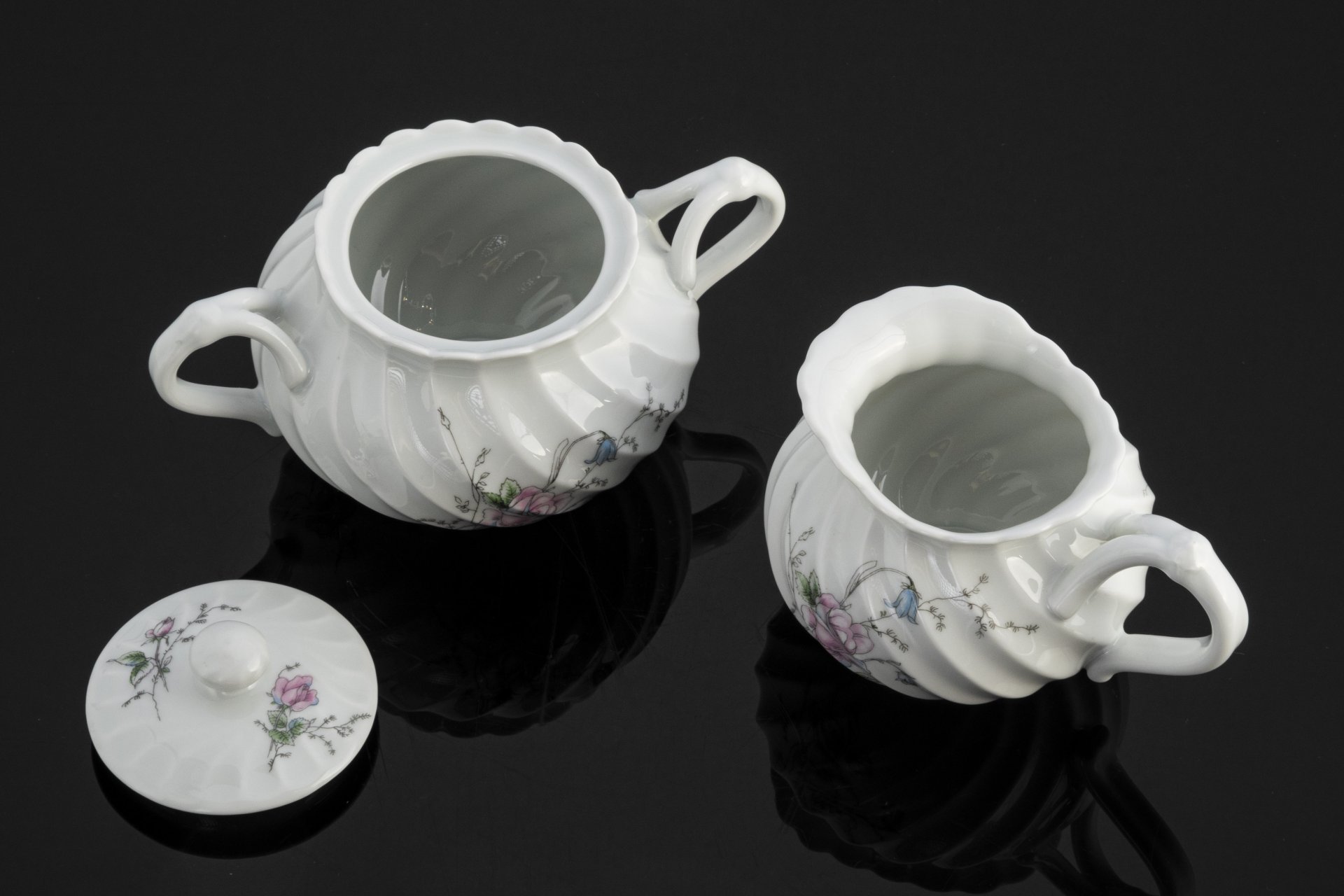 Кофейный набор изящной формы "Роза"  (4 предмета), мануфактура "Haviland, Limoges"