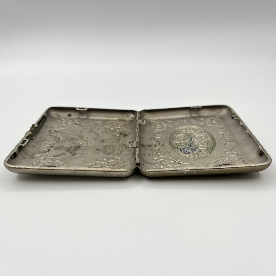 Портсигар с растительным декором, металл, эмаль, Ленэмальер (Ленинградский эмальер), СССР, 1950-1970 гг.