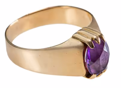 Кольцо женское с вставкой александрита, золото 583 пр., СССР, 1950-1970 гг.