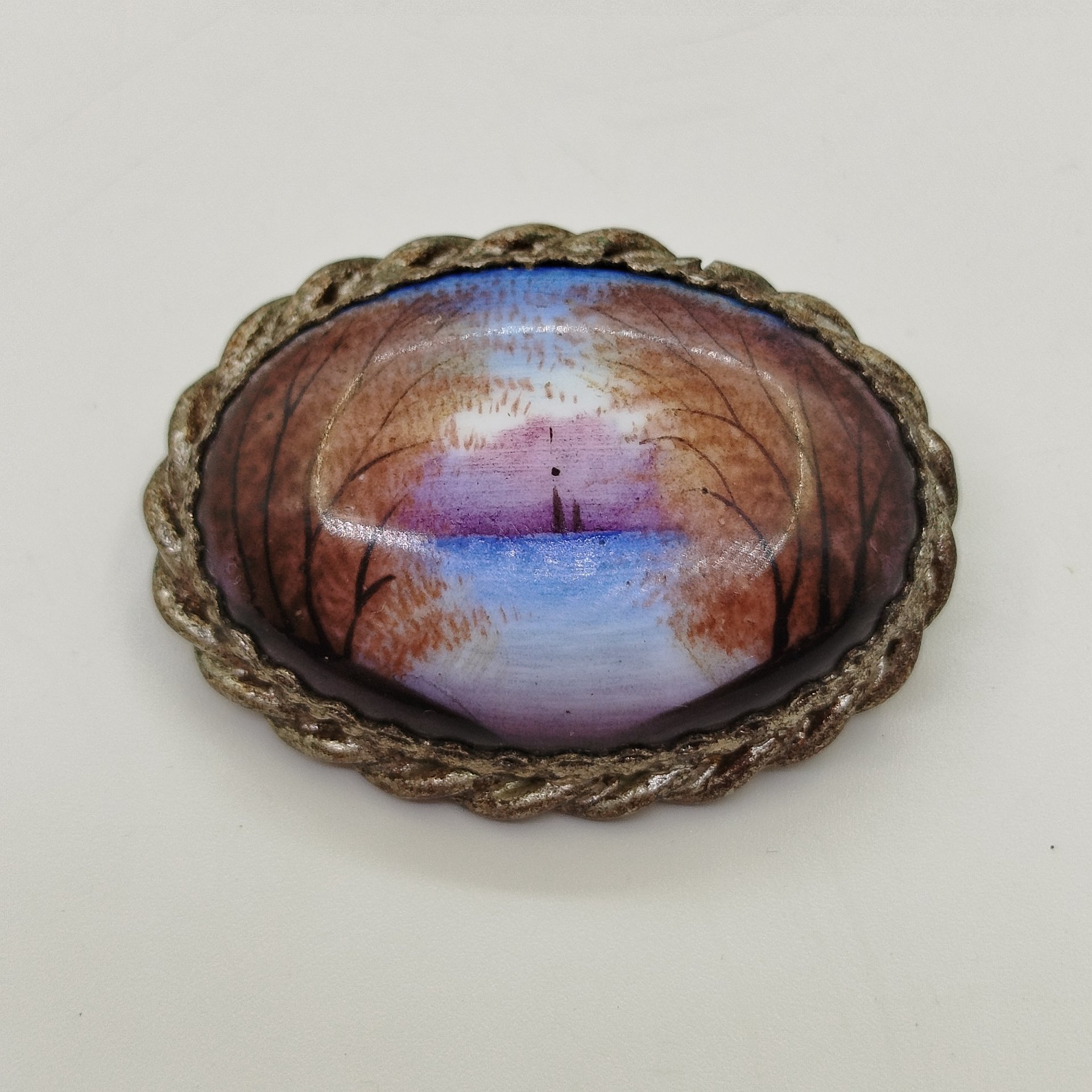 Брошь "Осенний пейзаж"