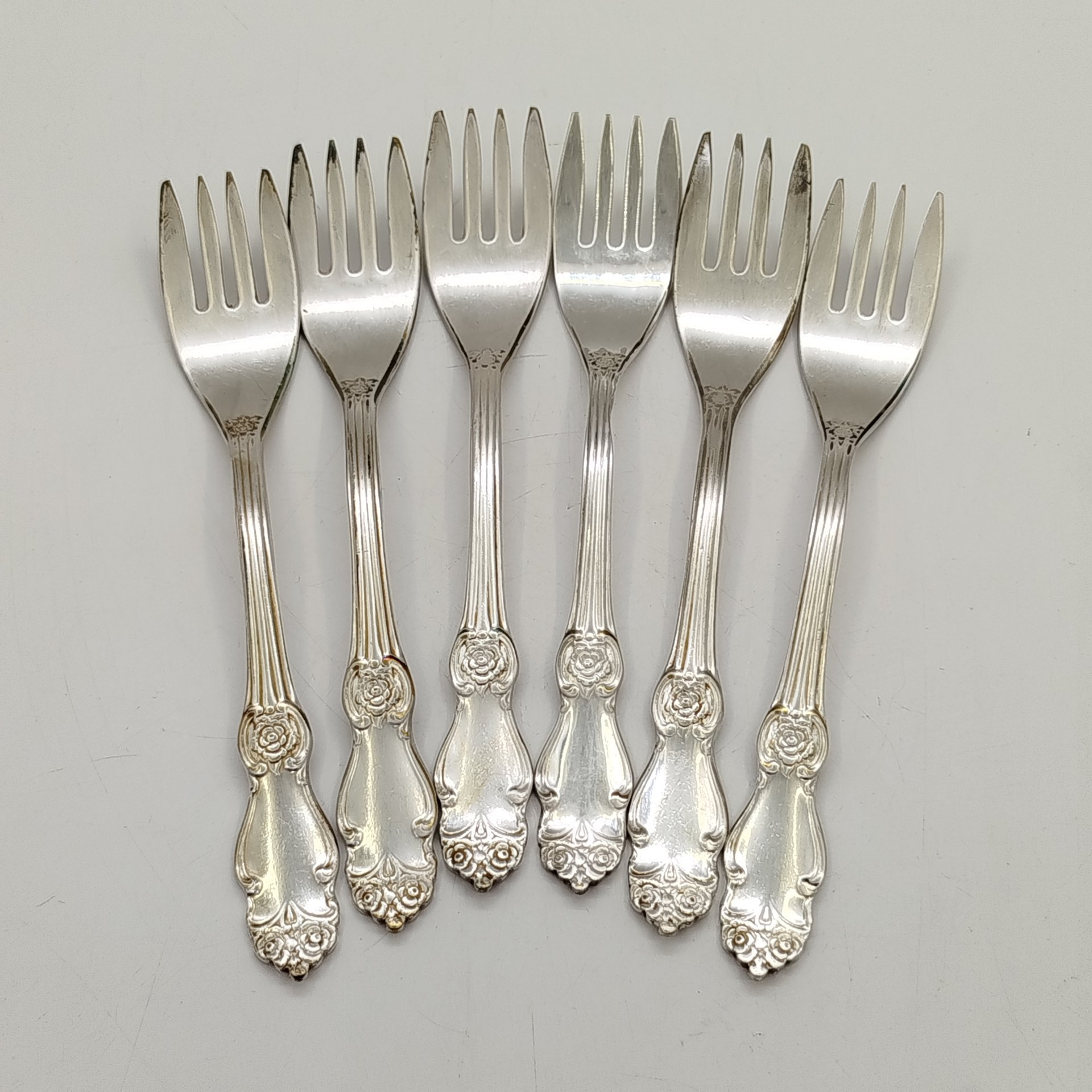 Набор из шести вилок "Серебряная роза"