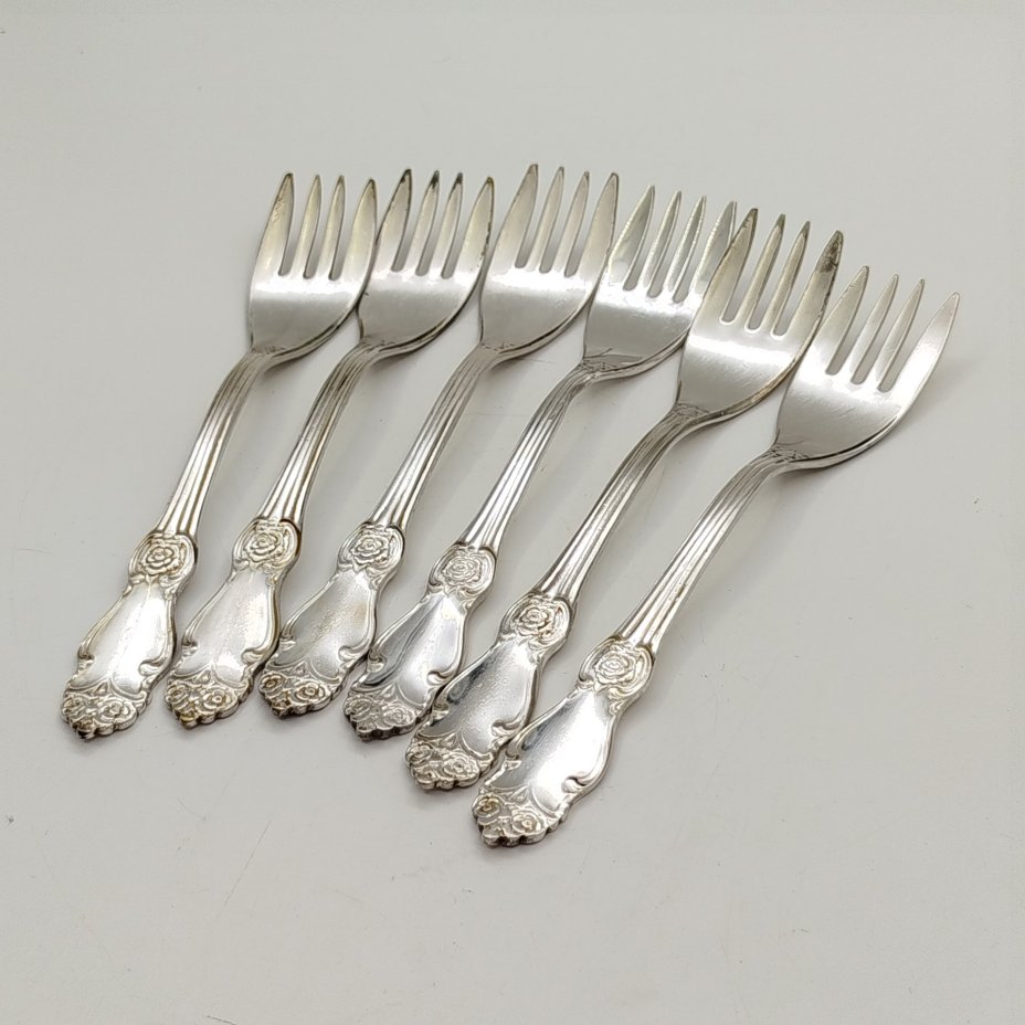 Набор из шести вилок "Серебряная роза"