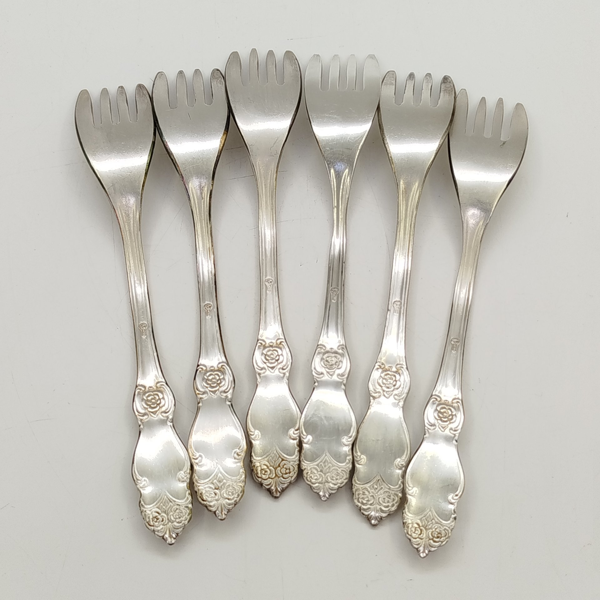 Набор из шести вилок "Серебряная роза"