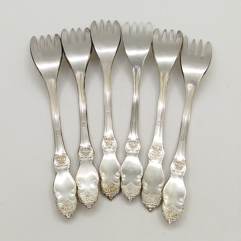 Набор из шести вилок "Серебряная роза"