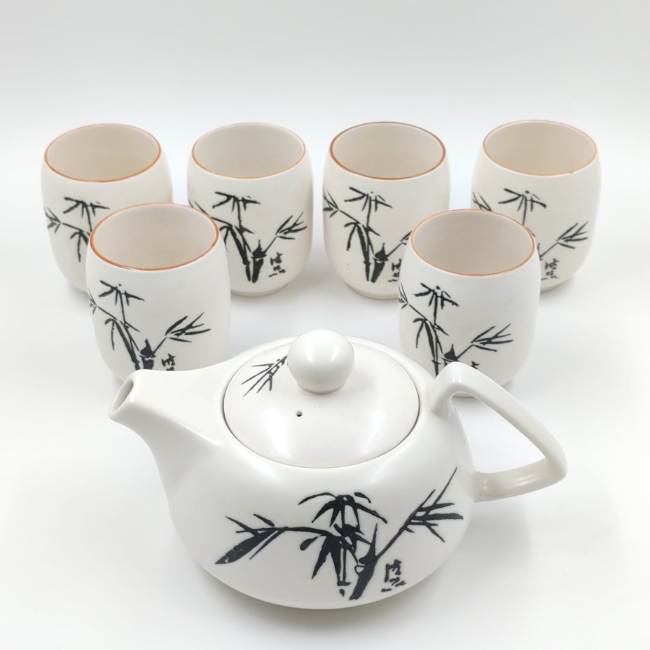 Чайный сервиз в восточном стиле на 6 персон в оригинальной коробке, Wanyang ceramics, фарфор, Китай, Китай