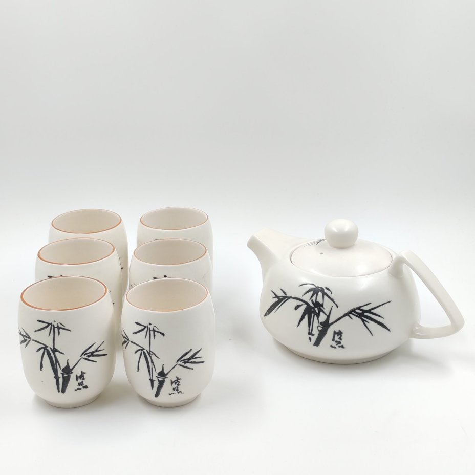 Чайный сервиз в восточном стиле на 6 персон в оригинальной коробке, Wanyang ceramics, фарфор, Китай, Китай