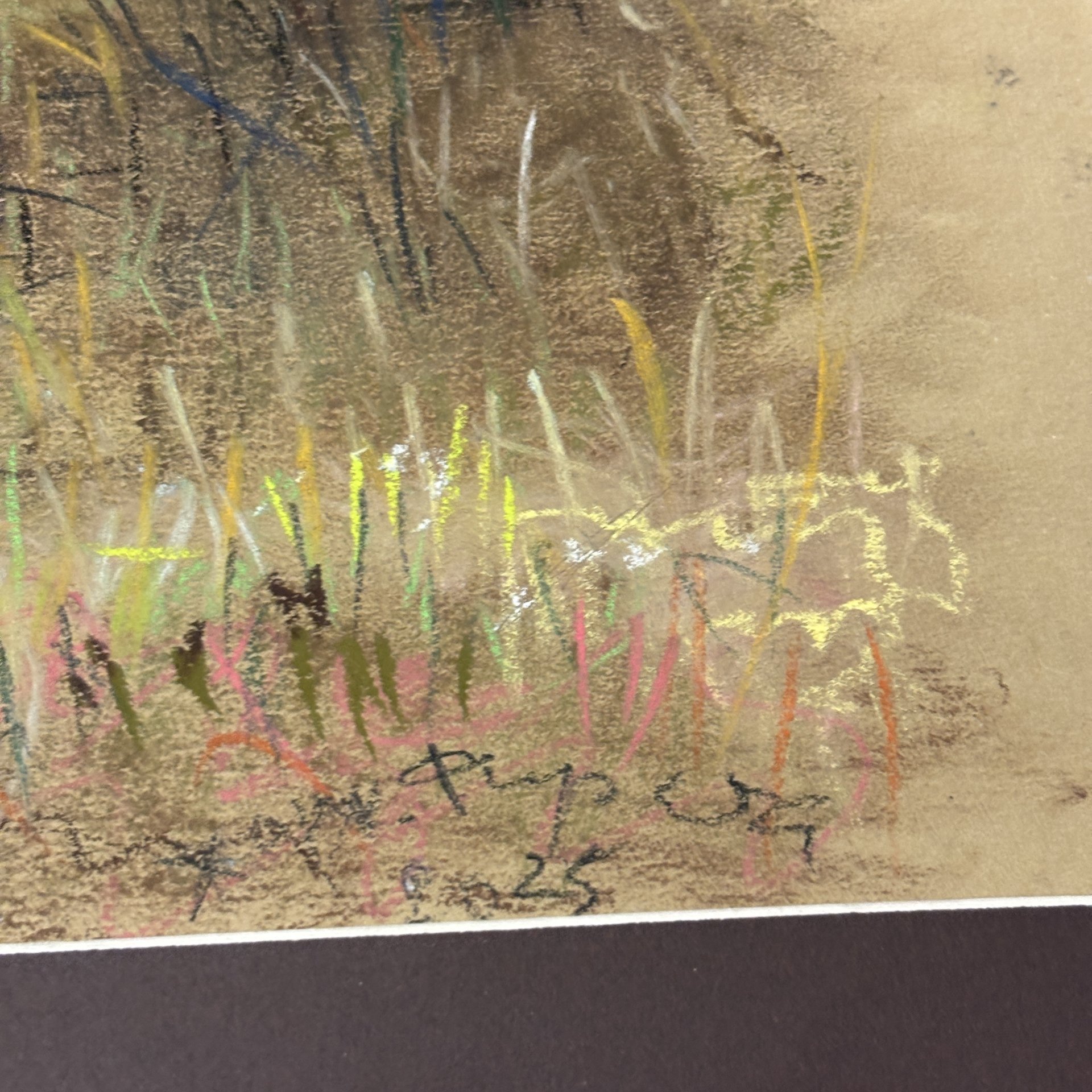 Графическая работа в паспарту "Верный друг" ("Собака"), художник Жорж Фирсов, бумага, пастель, Российская Федерация, 2025 г.