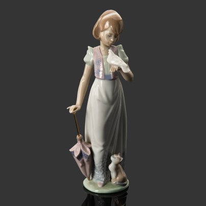 Статуэтка "Летняя прогулка", фарфор, роспись, Lladro, Испания, 1991 г.