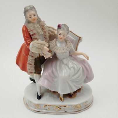 Статуэтка "Дама с кавалером", фарфор, роспись, ткань, Европа, 1990-2010 гг.