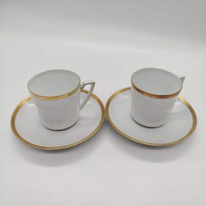 Набор из двух чайных пар, фарфор, золочение, Eschenbach, Германия, 1930-1950 гг.