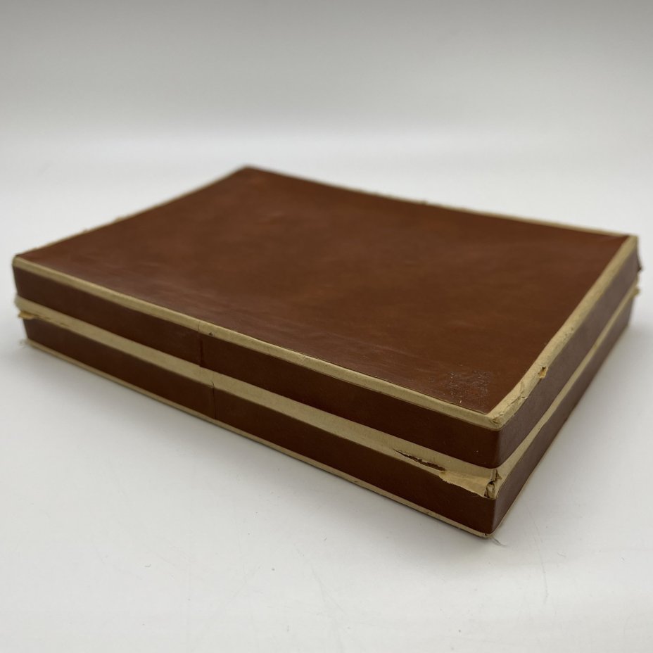 Набор чайных ложек на 3 персоны, в оригинальной коробке, металл, картон, текстиль, Казаковское производственное ювелирное объединение (КПЮО), СССР, 1970-1990 гг.