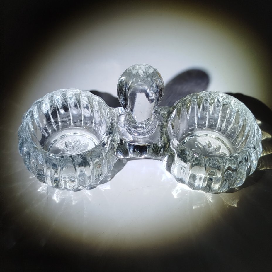 Солонка двойная (открытая) с ручкой