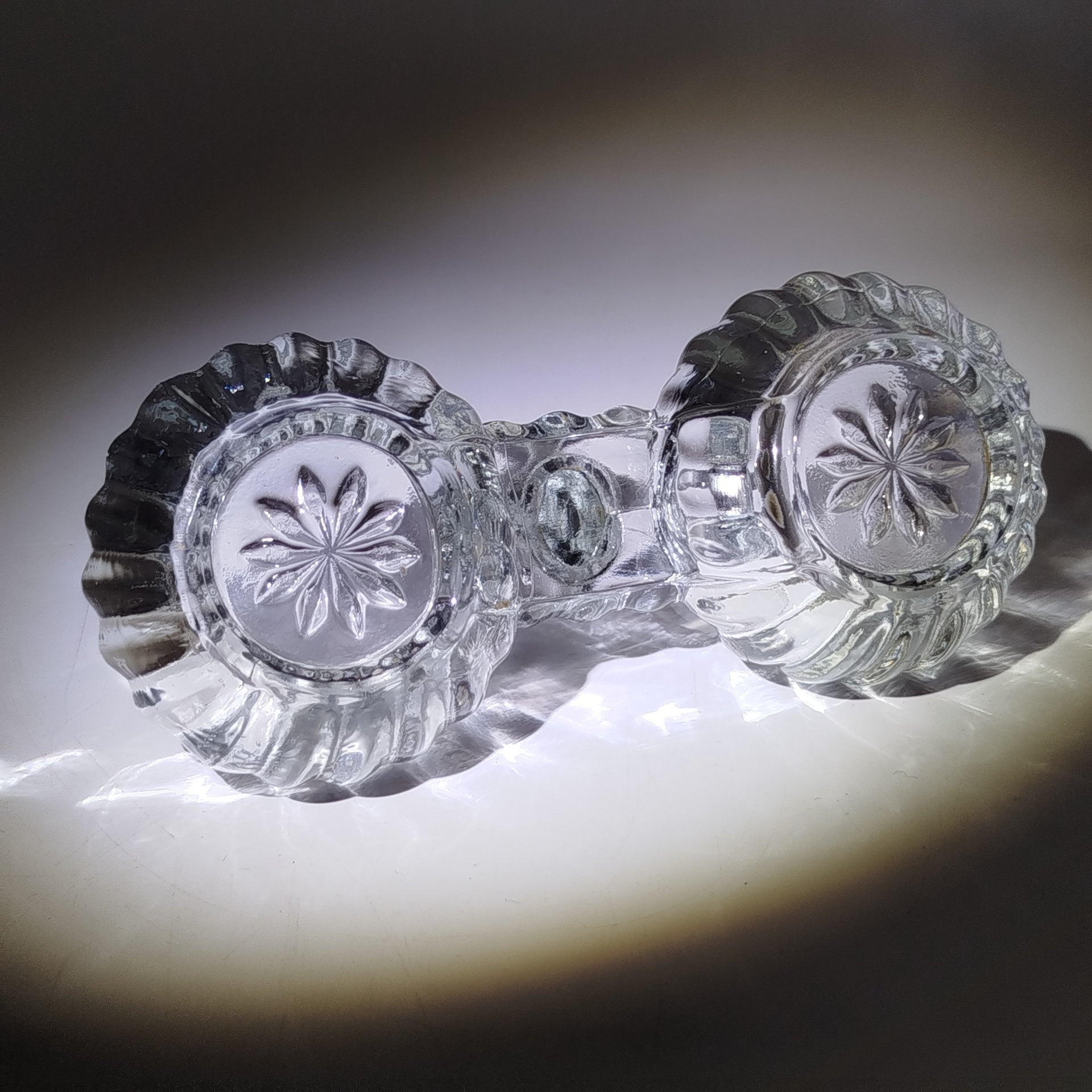 Солонка двойная (открытая) с ручкой, стекло, Западная Европа, 1930-1950 гг.