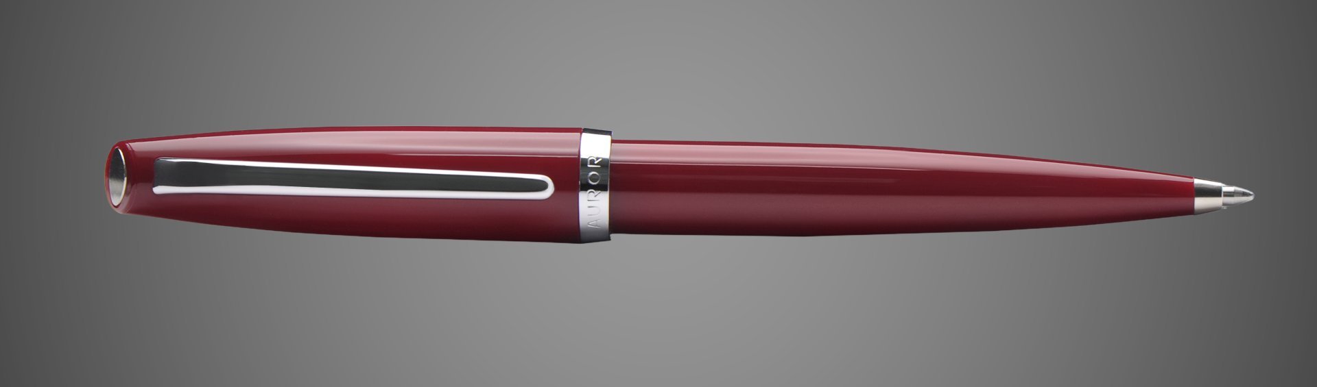 Шариковая ручка Aurora Penne resin, Burgundi CT, в подарочной коробке, Лаки и смолы: смола, хром