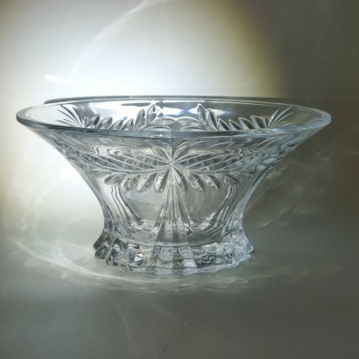 Фруктовница (конфетница) с растительным декором, хрусталь, Западная Европа, 1980-2000 гг.