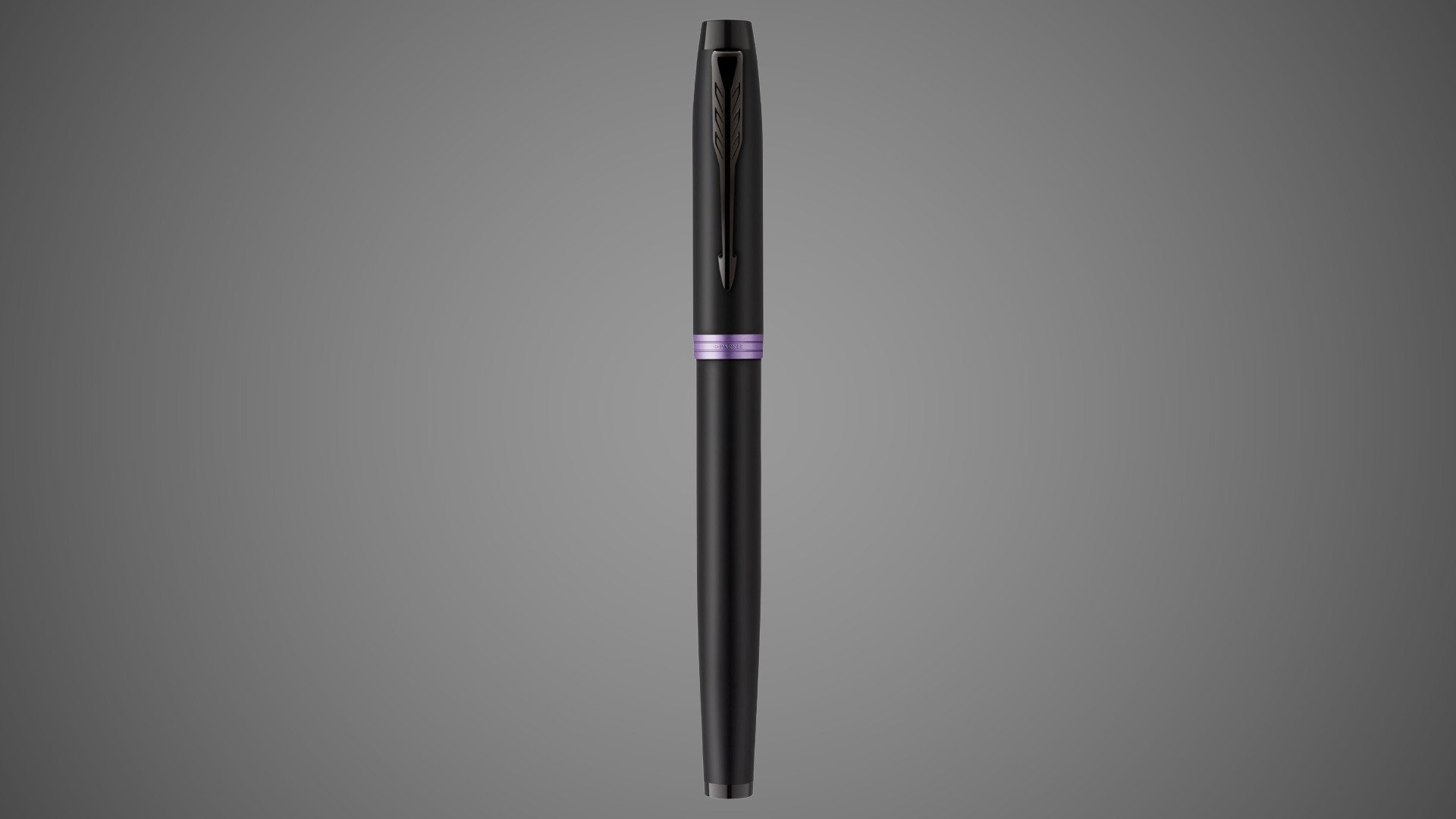Перьевая ручка Parker IM Vibrant Rings Flame Amethyst Purple, перо:F/M, цвет чернил: blue, в подарочной упаковке., Лаки и смолы: лак, латунь