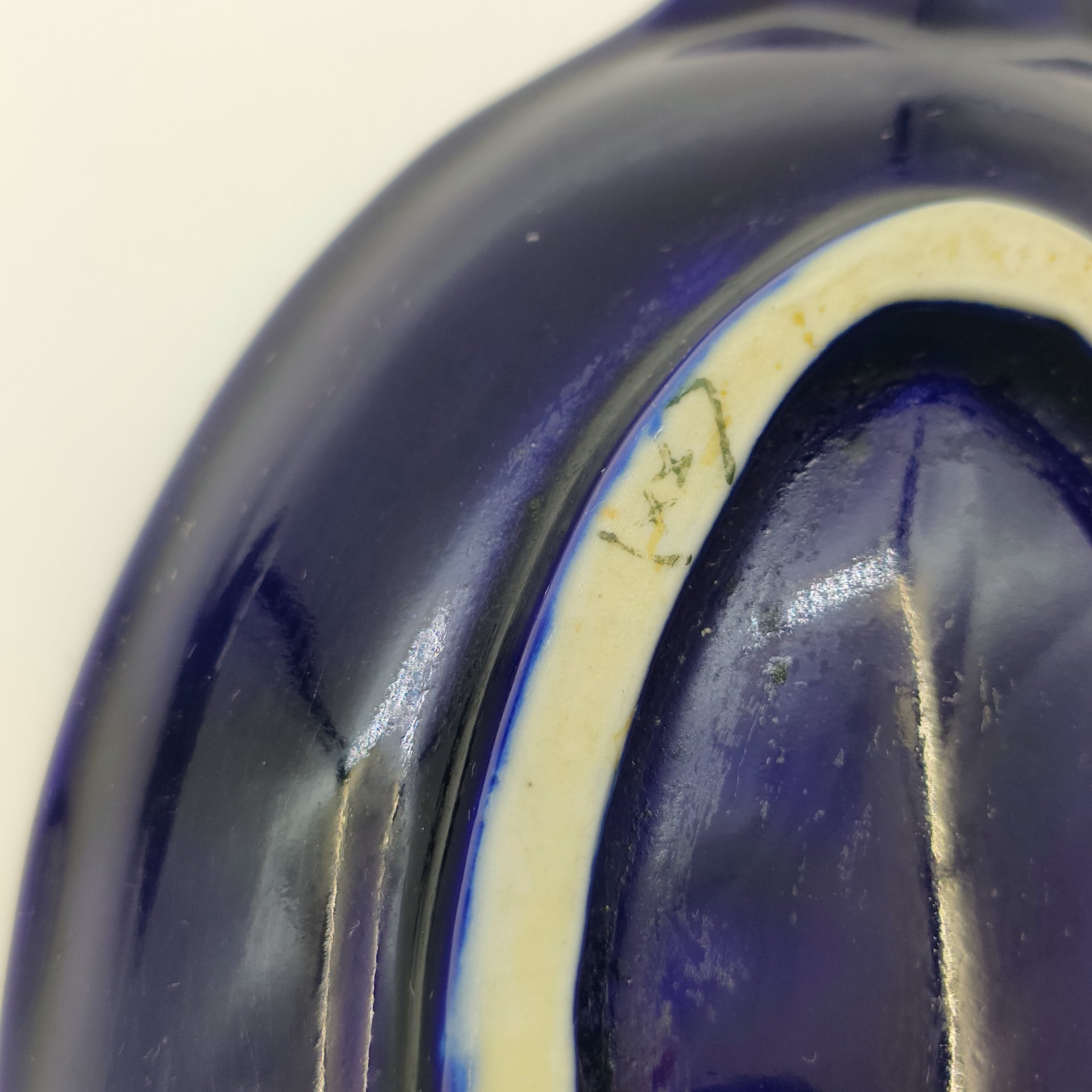 Набор из 2-х лимонниц кобальтого оттенка, фарфор, роспись, Турыгинский фарфоровый завод артели «Художественная керамика» (Гжель), СССР, 1950-1960 гг.