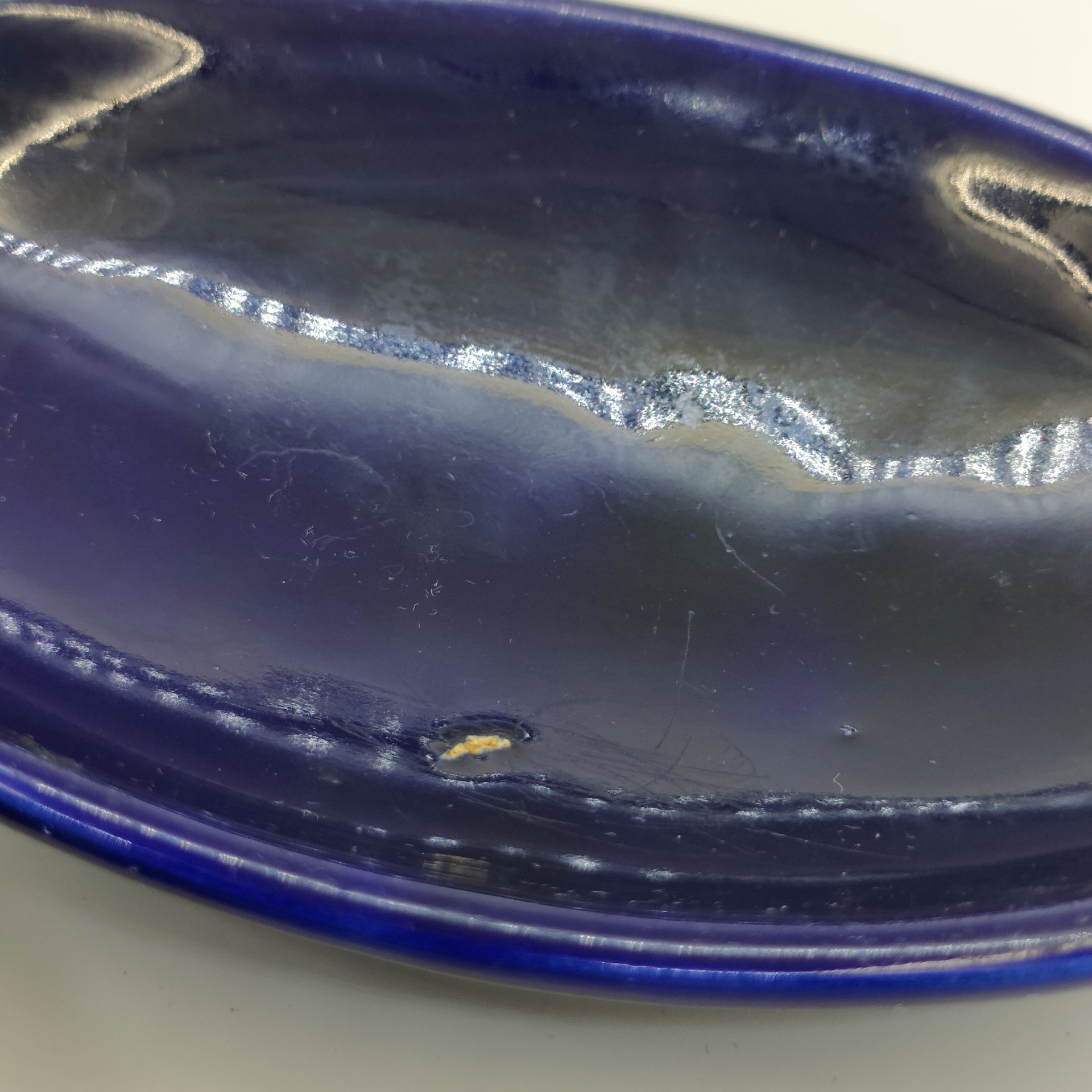 Набор из 2-х лимонниц кобальтого оттенка, фарфор, роспись, Турыгинский фарфоровый завод артели «Художественная керамика» (Гжель), СССР, 1950-1960 гг.