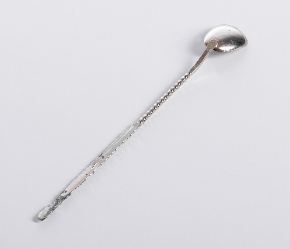 Ложка с длинной витой ручкой, мельхиор, СССР, 1970-1990гг.