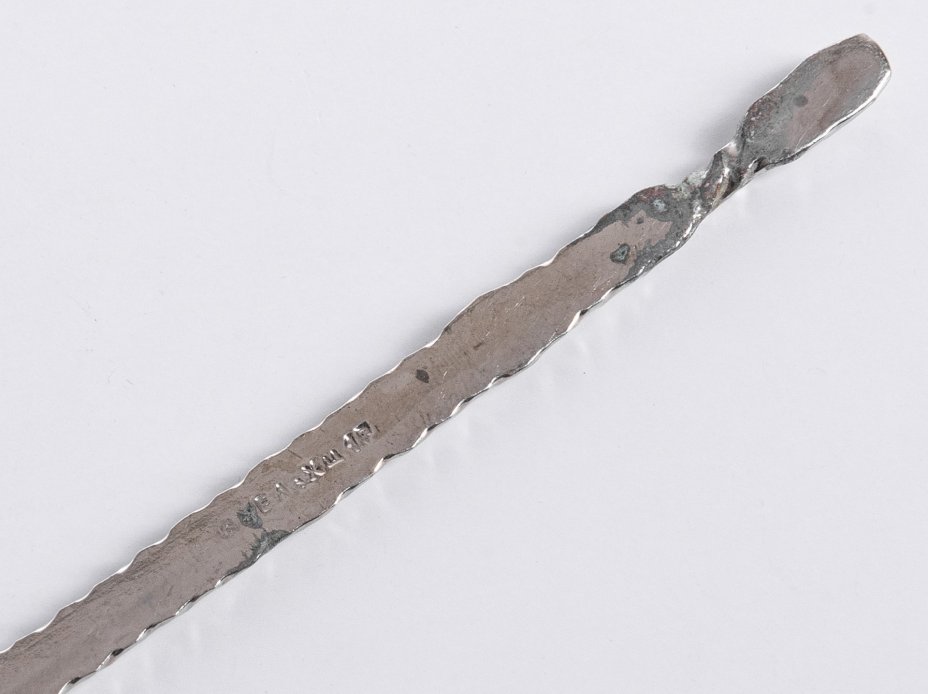 Ложка с длинной витой ручкой, мельхиор, СССР, 1970-1990гг.