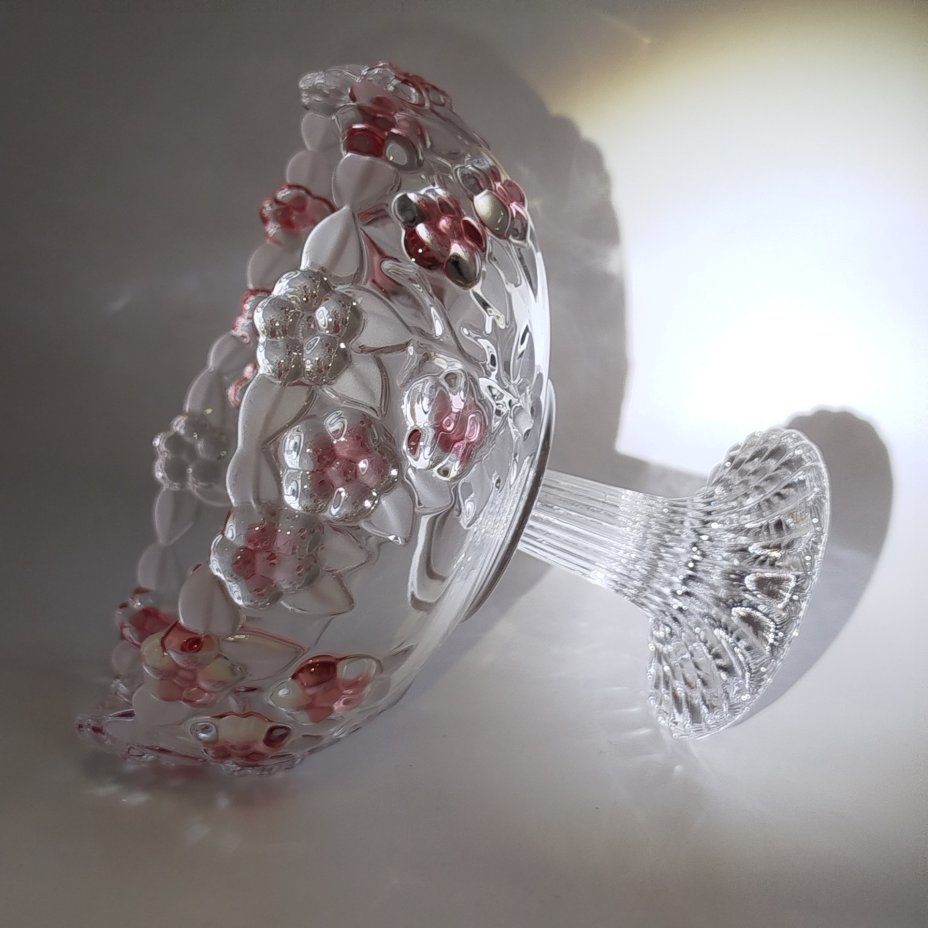 Фруктовница с цветочным рельефным декором, Walther Glas