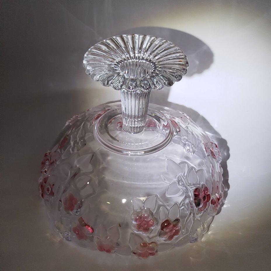 Фруктовница с цветочным рельефным декором, Walther Glas