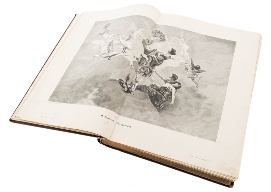 Книга "Moderne Kunst in Meister-Holzschnitten" (том 13), бумага, печать, золотой обрез, "Verlag Von Rich. Bong", Берлин, Германия, 1900 г.